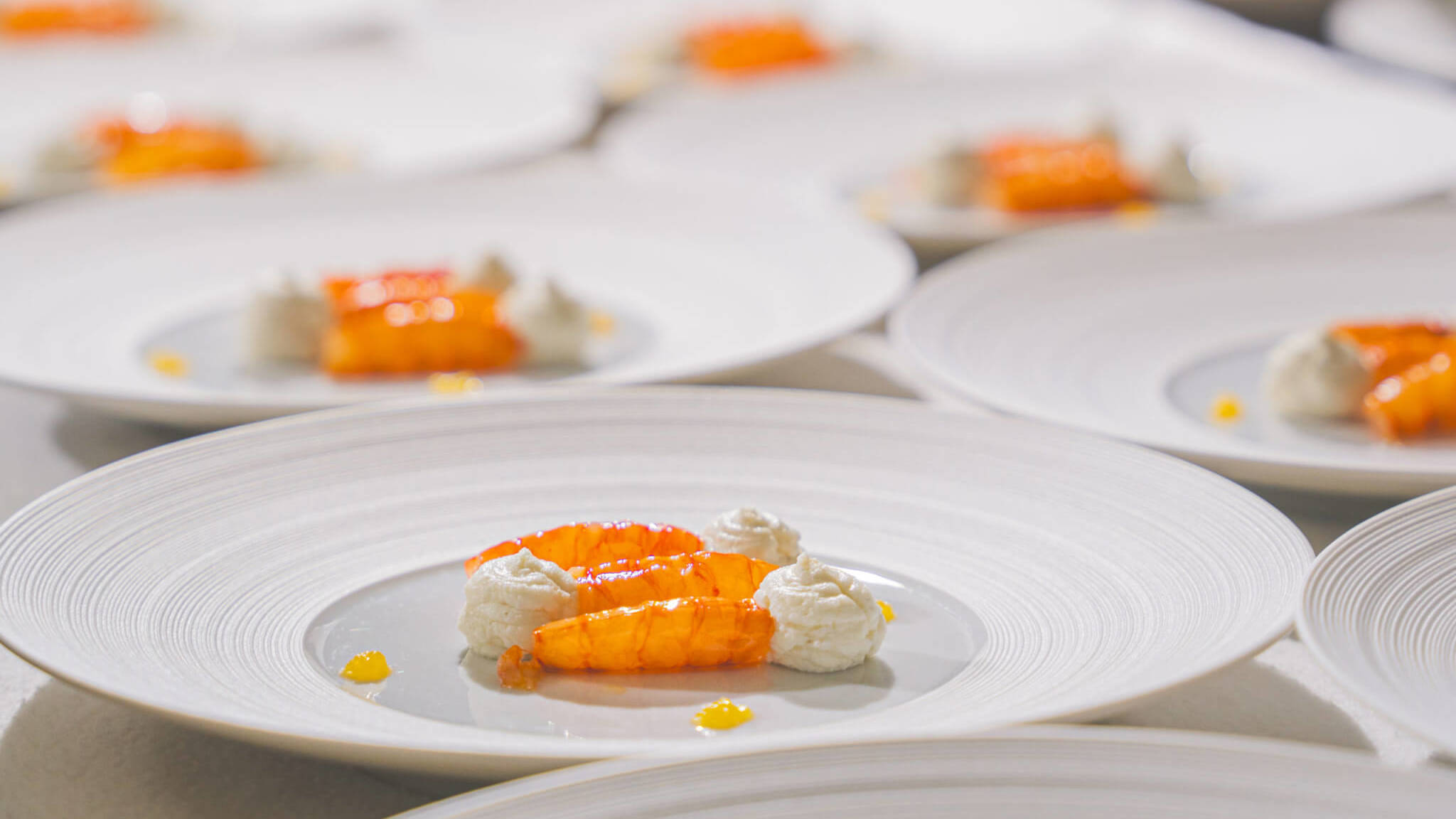 Assiettes plat gastronomiques du chef Paolo Amadori