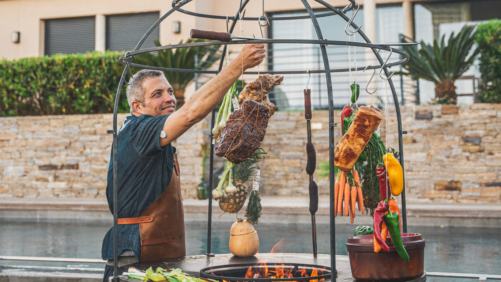 Diner au barbecue argentin asado pour l'agence événementielle Hédonisterie